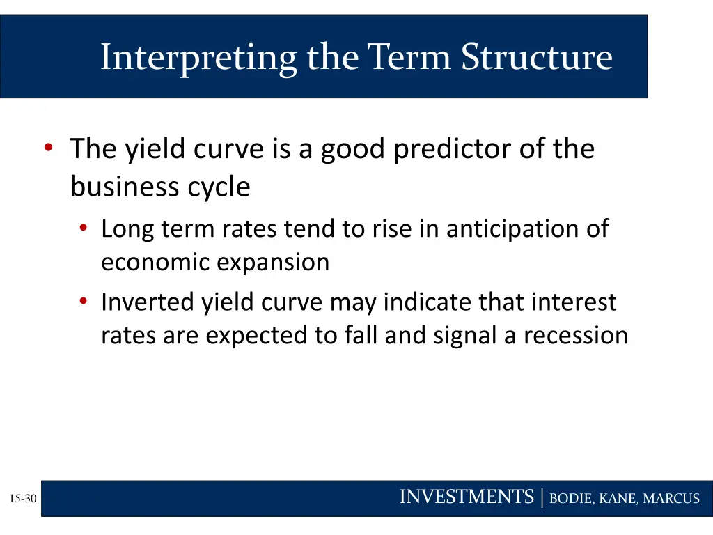 interpreting the term structure 1