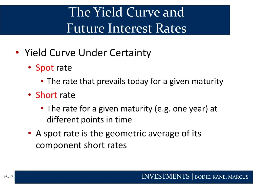 the yield curve and future interest rates 2
