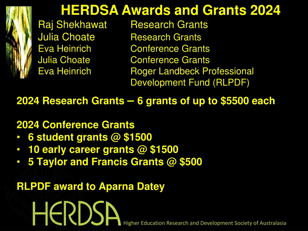 herdsa awards and grants 2024 raj shekhawat