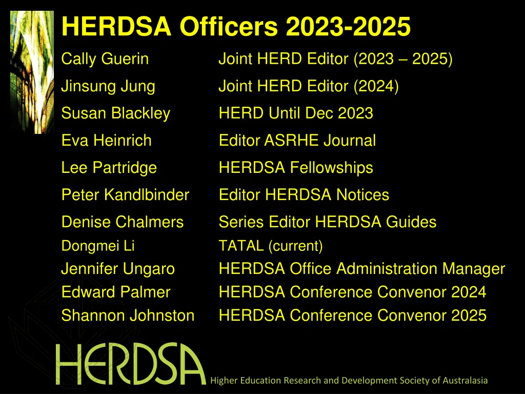 herdsa officers 2023 2025
