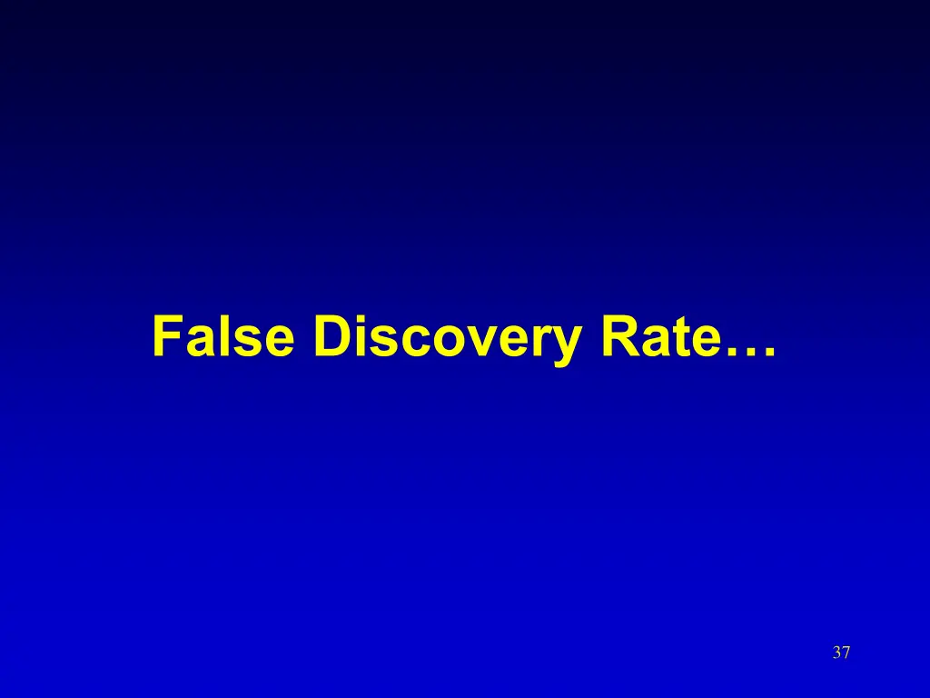 false discovery rate