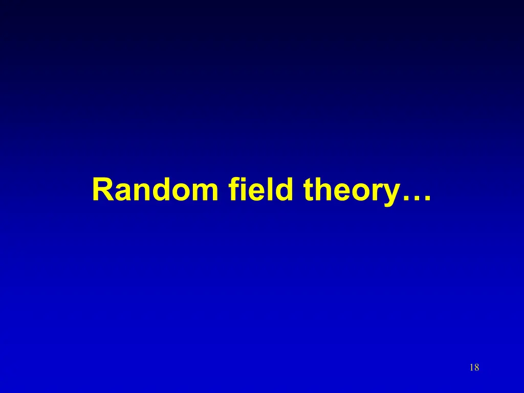 random field theory
