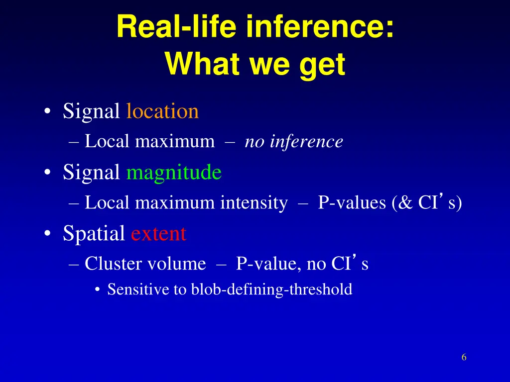 real life inference what we get