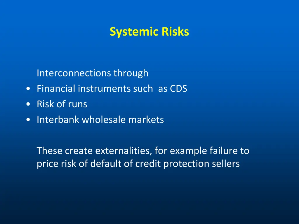 systemic risks