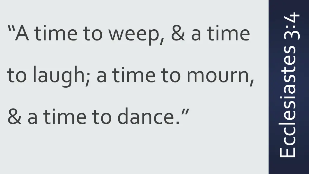 ecclesiastes 3 4