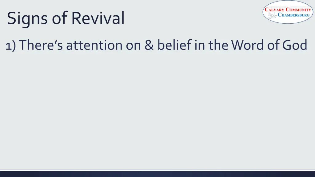 signs of revival