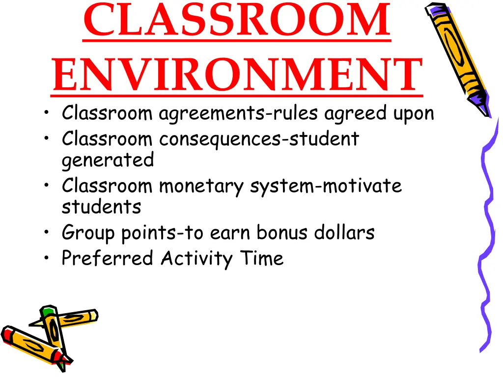 classroom environment classroom agreements rules