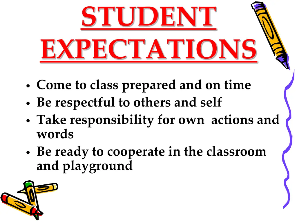 student expectations