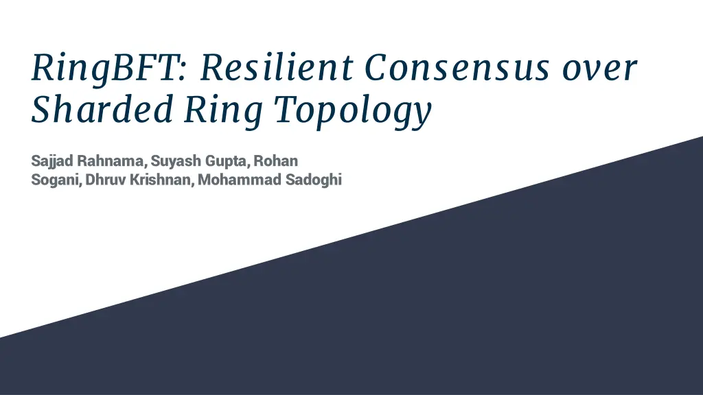 ringbft resilient consensus over sharded ring