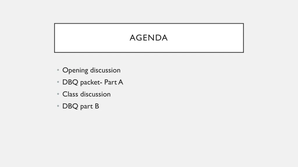 agenda
