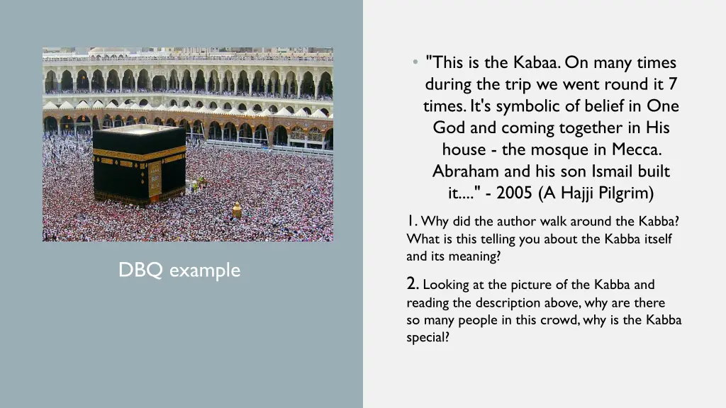 this is the kabaa on many times during the trip