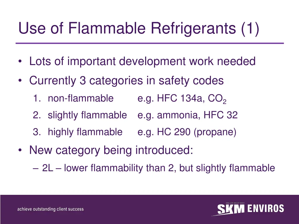 use of flammable refrigerants 1