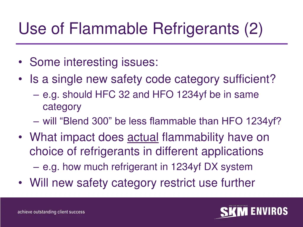 use of flammable refrigerants 2