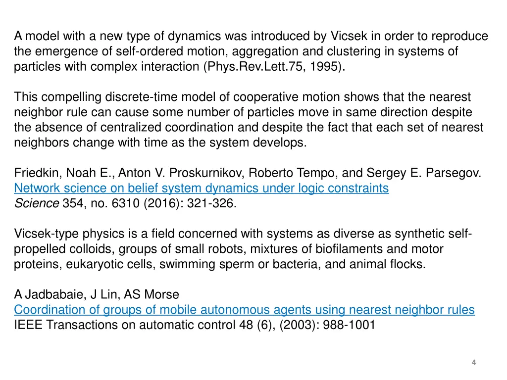 a model with a new type of dynamics