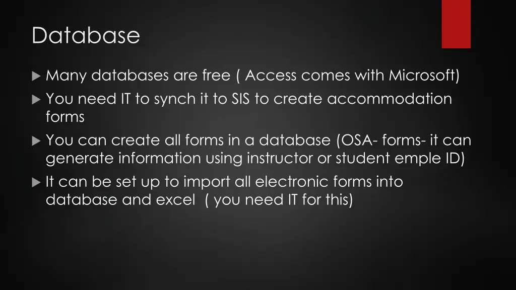 database