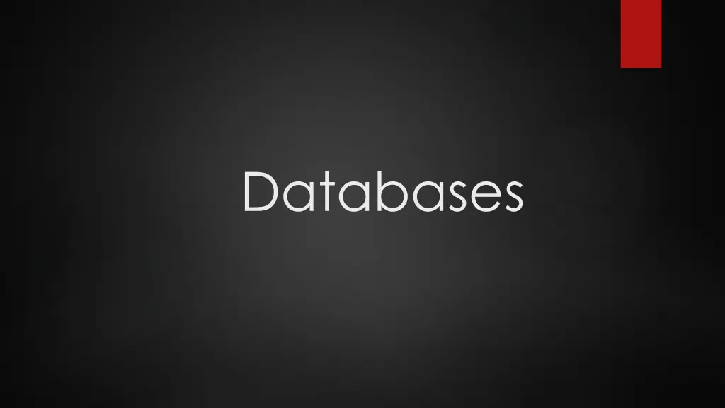 databases