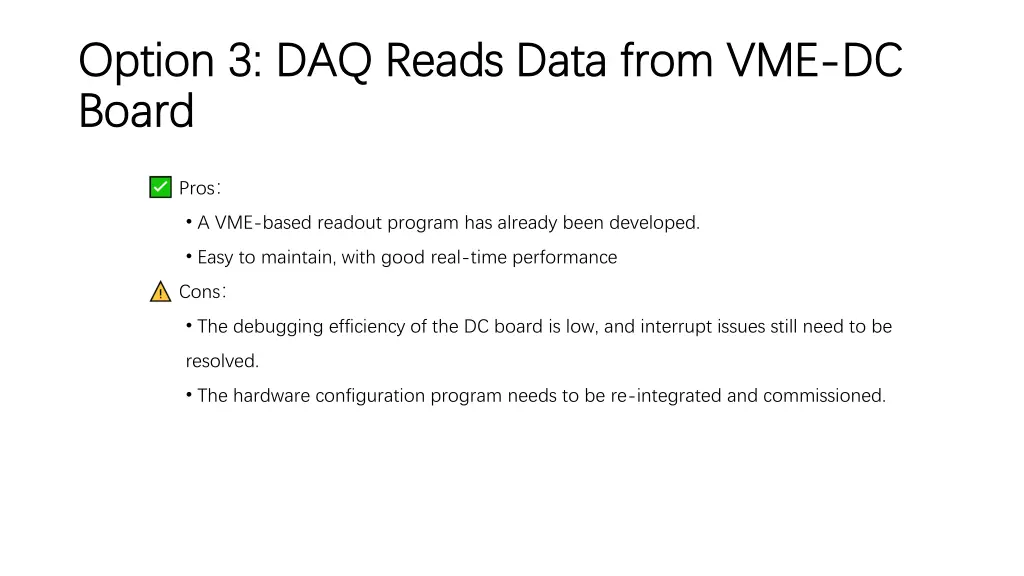 option 3 daq reads data from vme option
