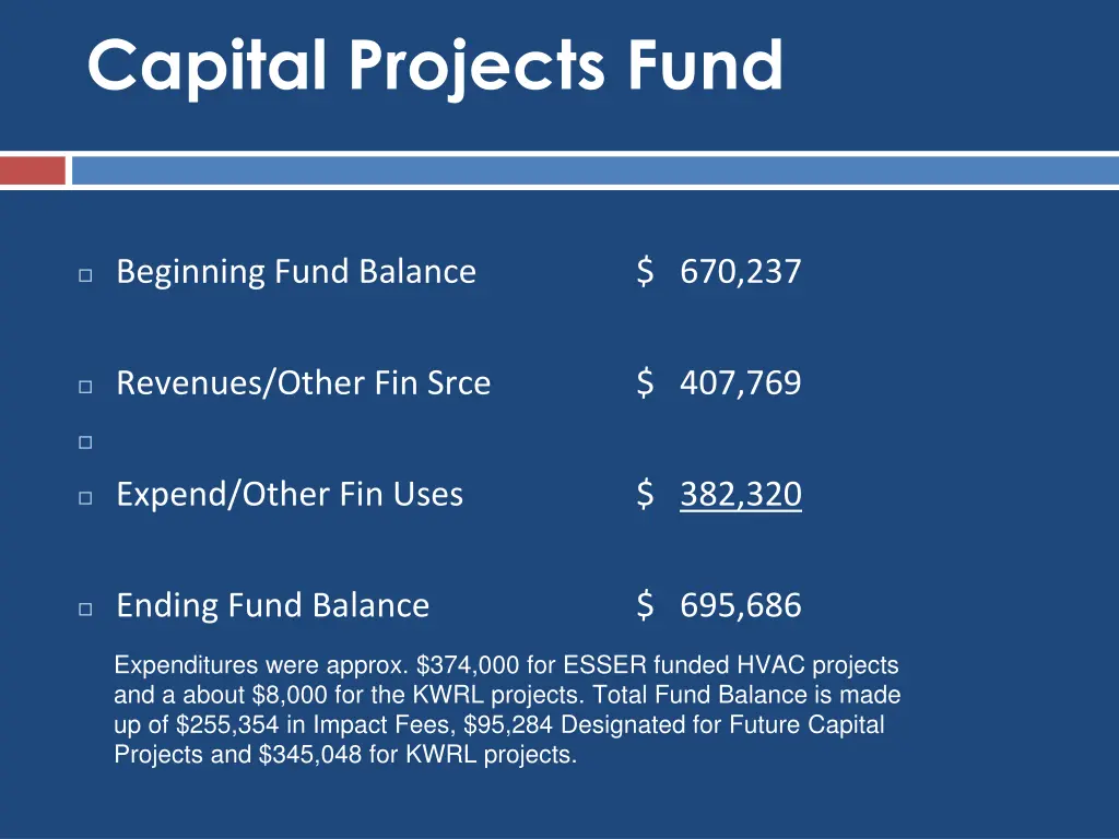 capital projects fund