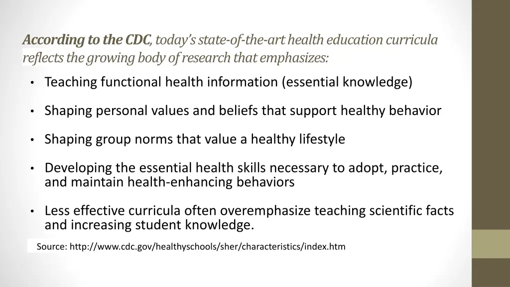 according to the cdc today s state