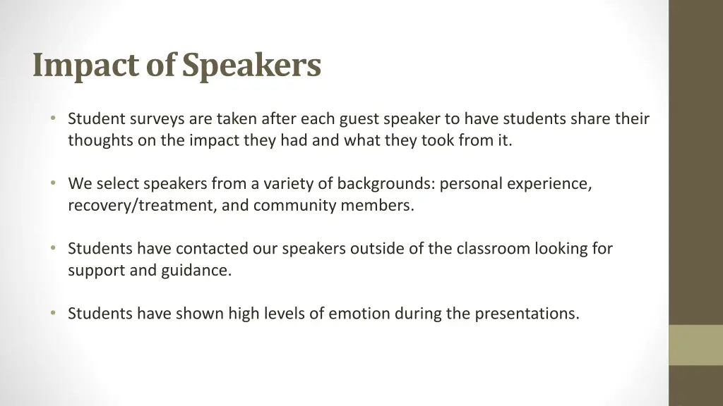 impact of speakers