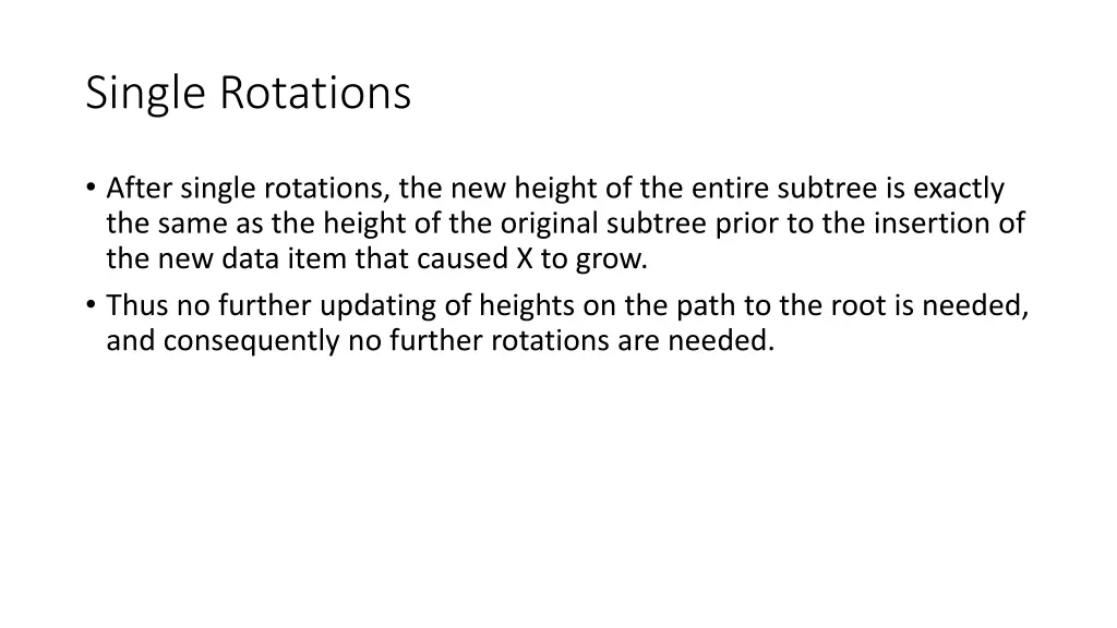 single rotations