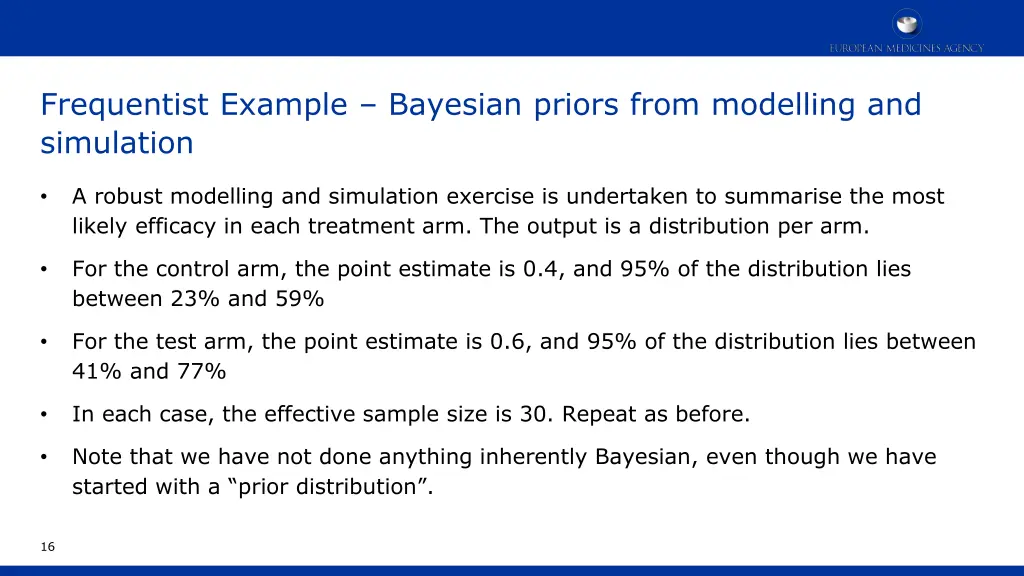 frequentist example bayesian priors from