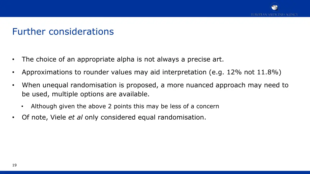 further considerations
