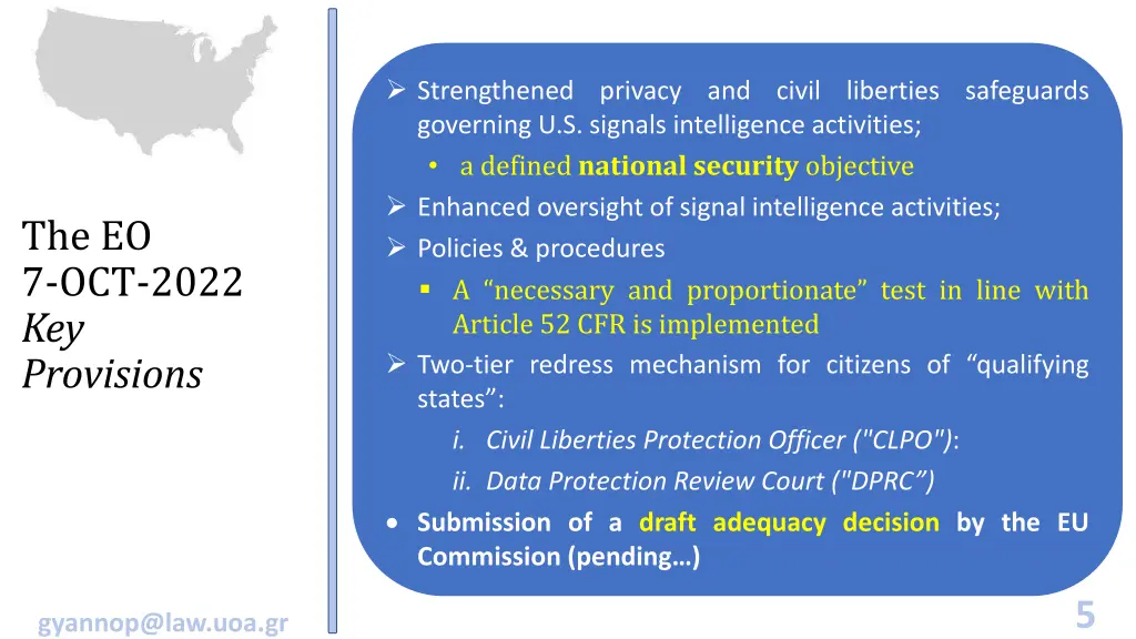 strengthened privacy and civil liberties