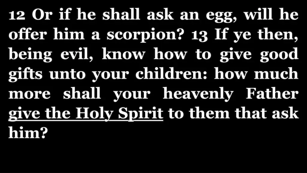 12 or if he shall ask an egg will he offer