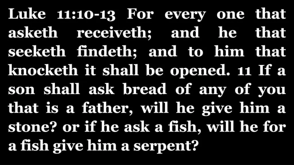 luke 11 10 13 for every one that asketh receiveth