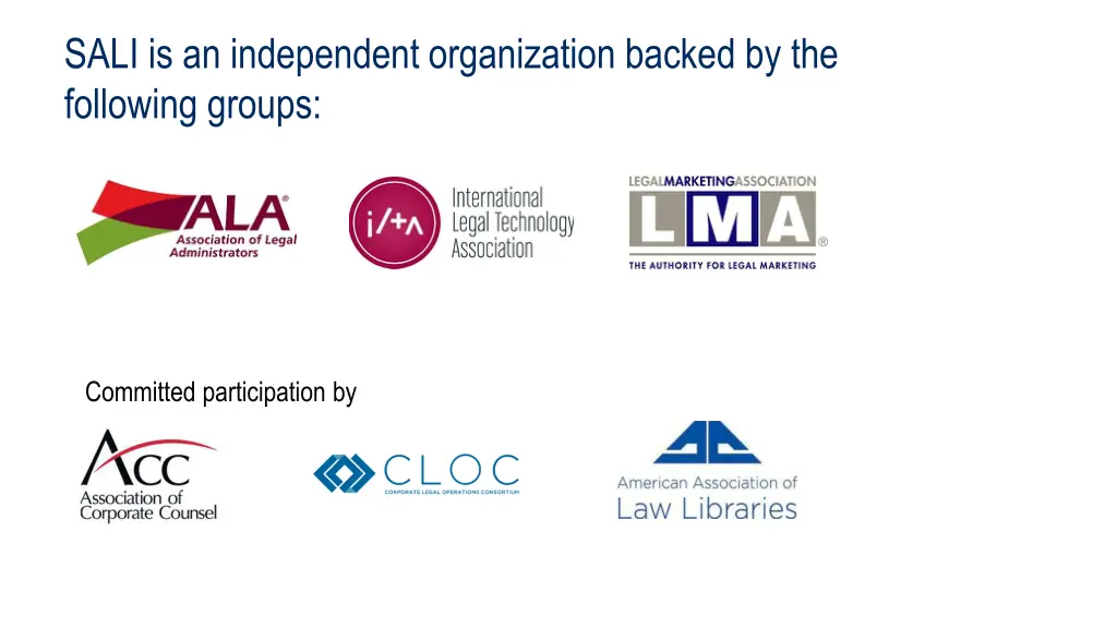 sali is an independent organization backed