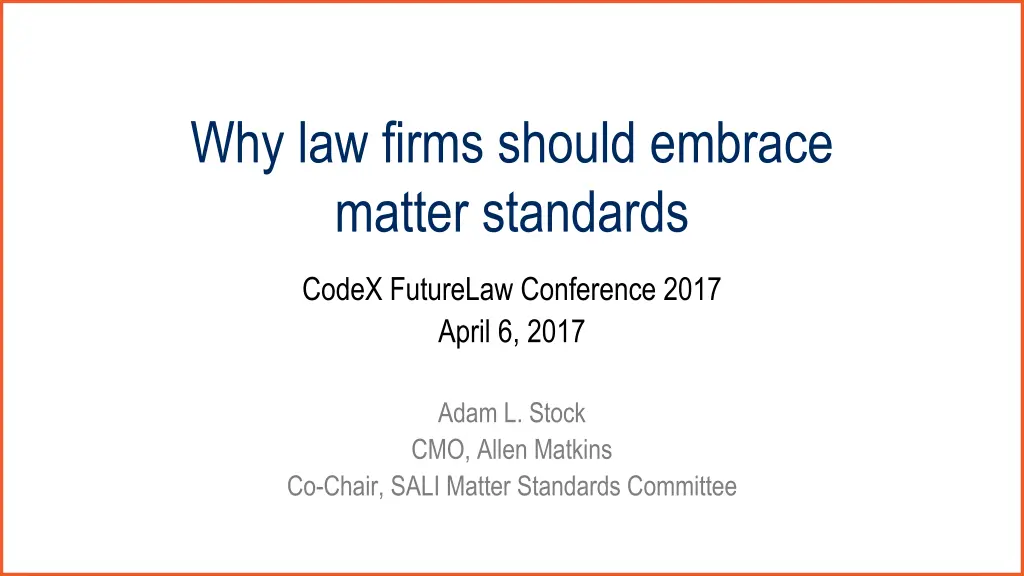 why law firms should embrace matter standards