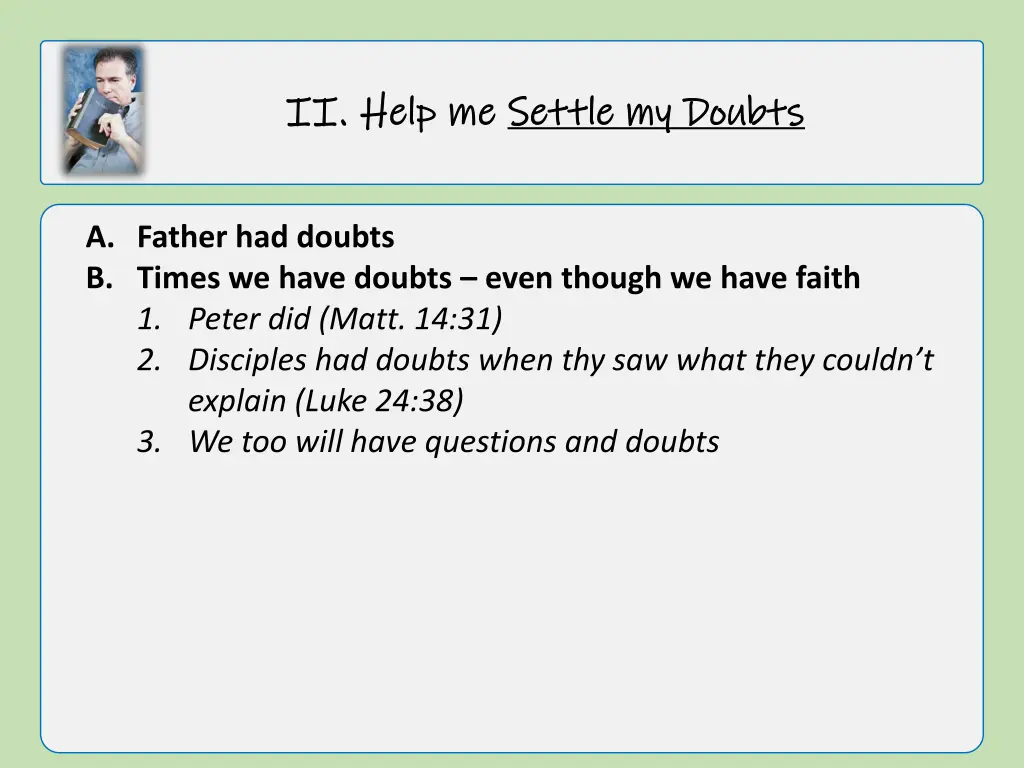 ii ii help me help me settle my doubts settle 1