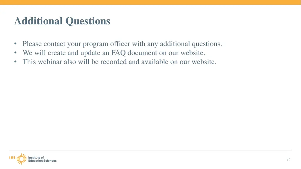 additional questions
