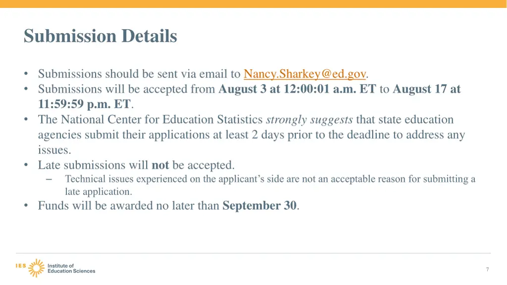 submission details