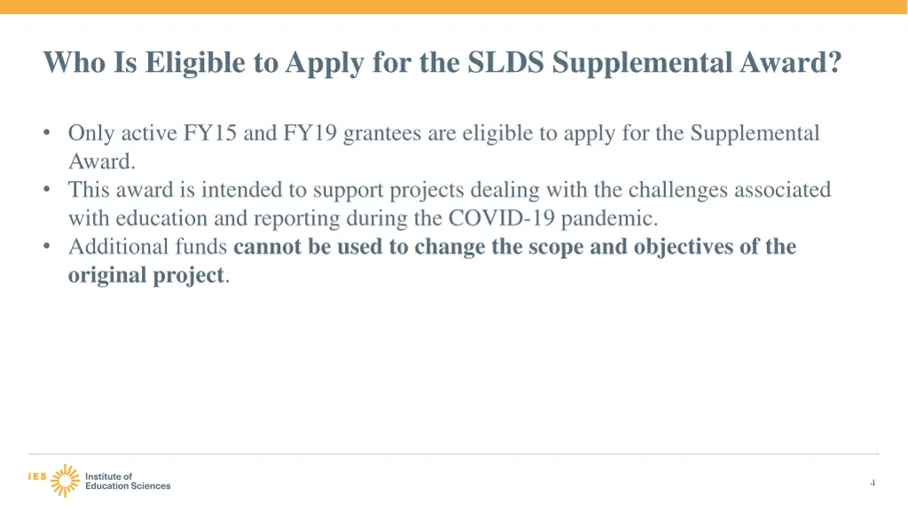 who is eligible to apply for the slds