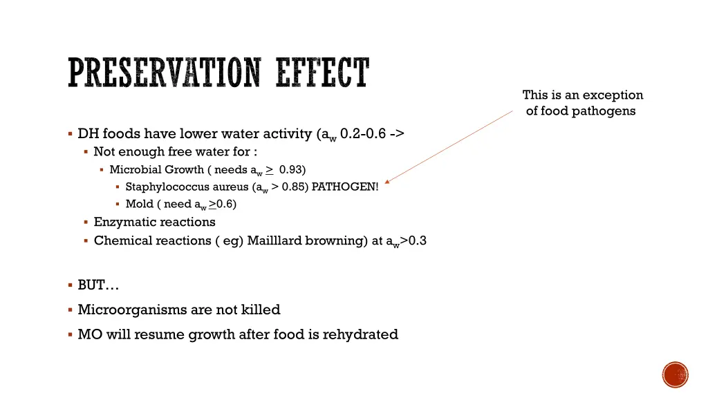preservation effect
