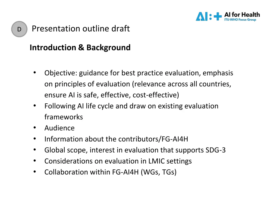 presentation outline draft