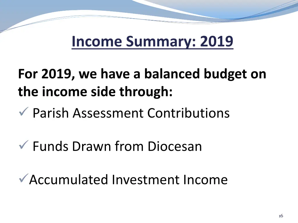 income summary 2019
