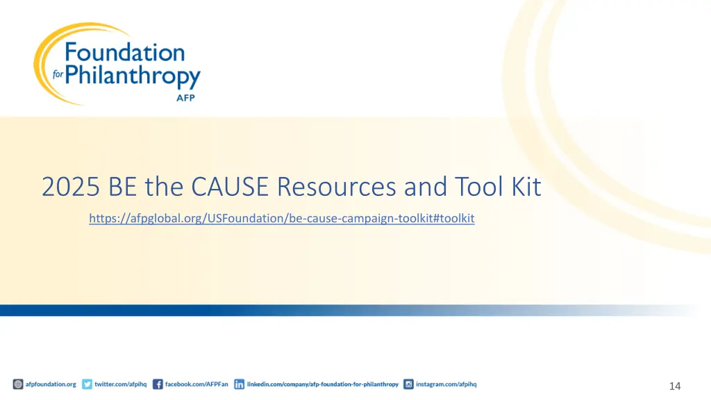 2025 be the cause resources and tool kit