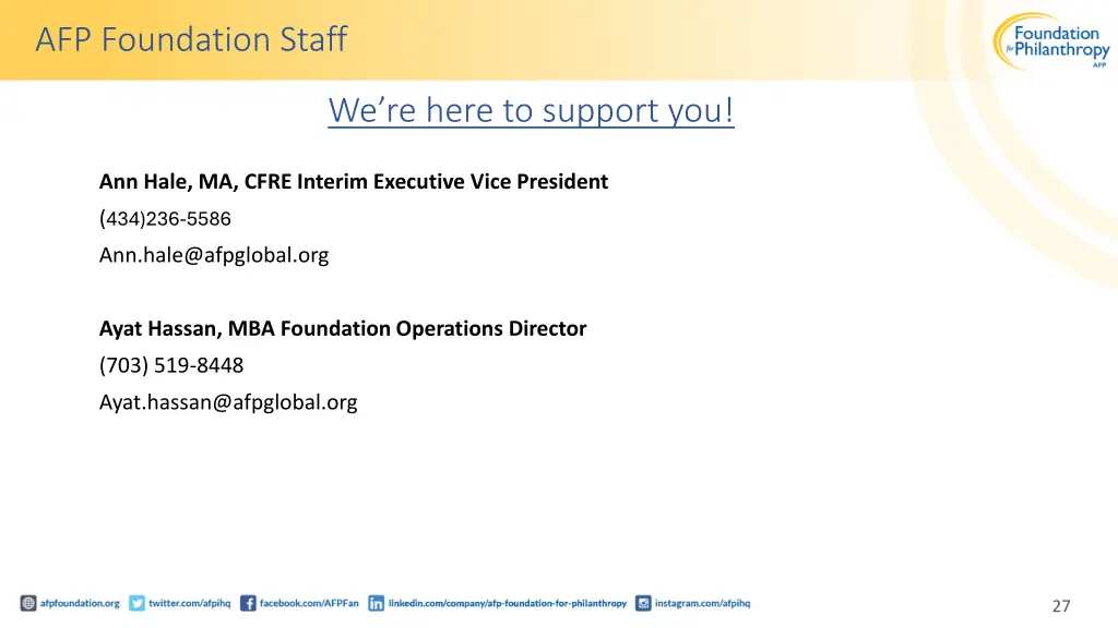 afp foundation staff