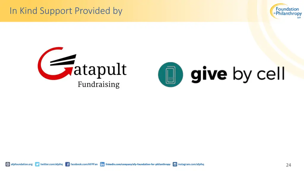 in kind support provided by