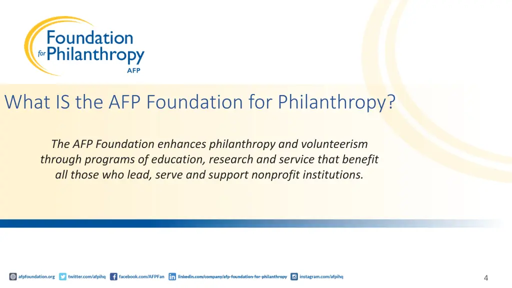 what is the afp foundation for philanthropy