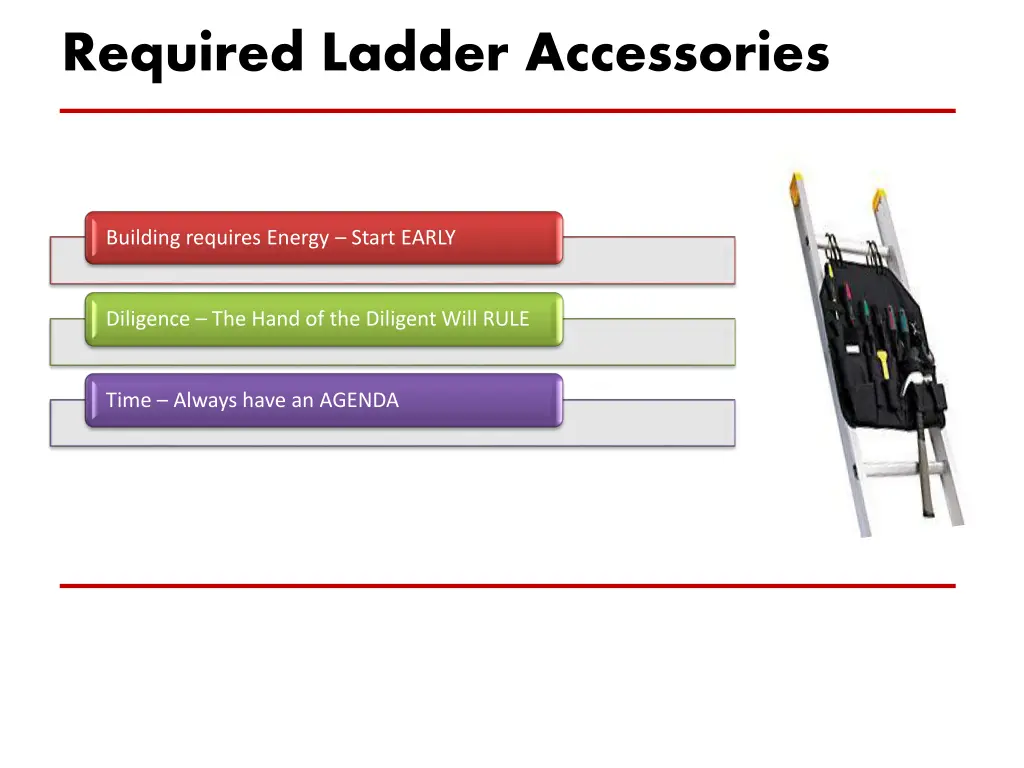 required ladder accessories