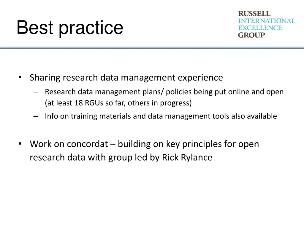 best practice