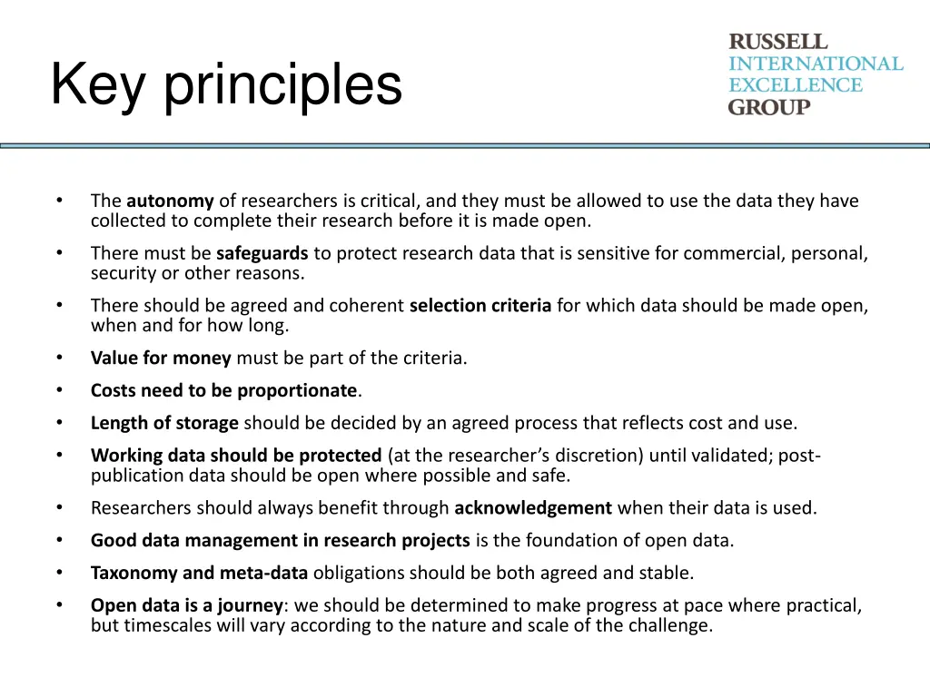 key principles