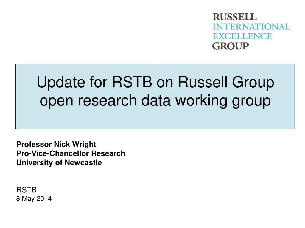 update for rstb on russell group open research