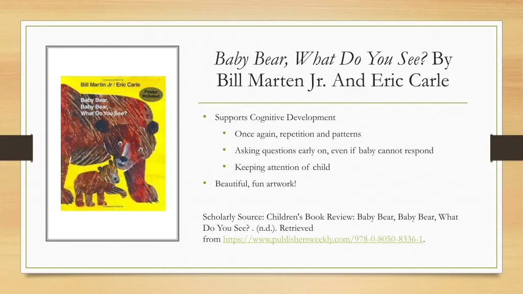 baby bear what do you see by bill marten