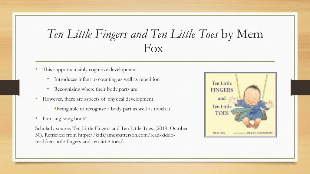 ten little fingers and ten little toes by mem fox