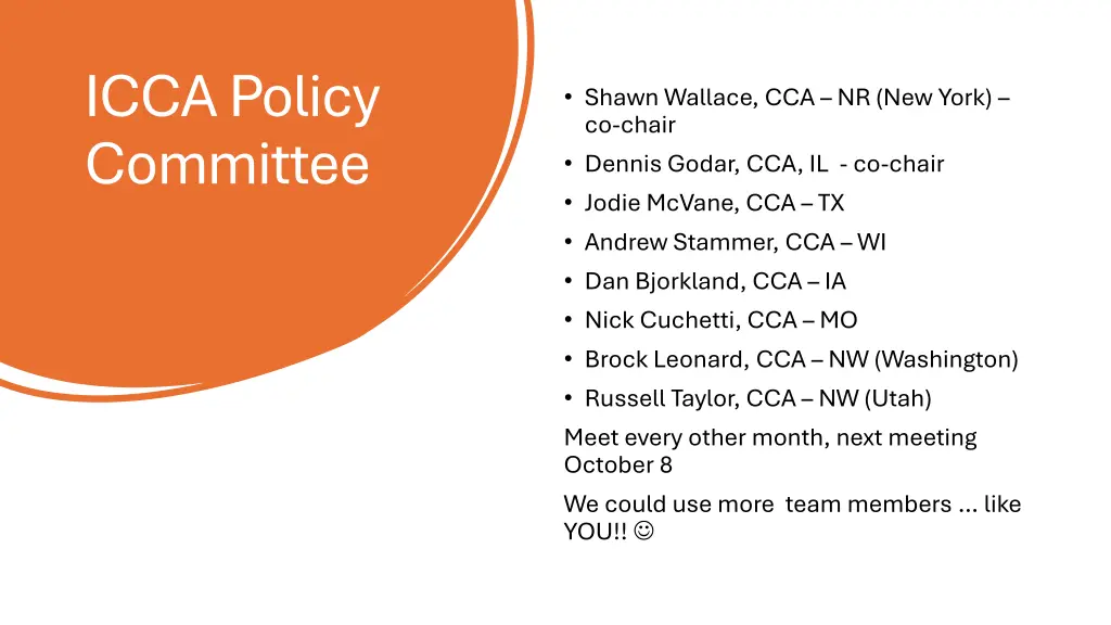 icca policy committee